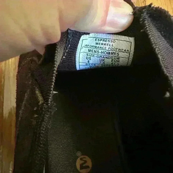 Merrell Men’s Espresso Brown Suede Leather Shoes Size 8 Slip On Loafers - Picture 8 of 8